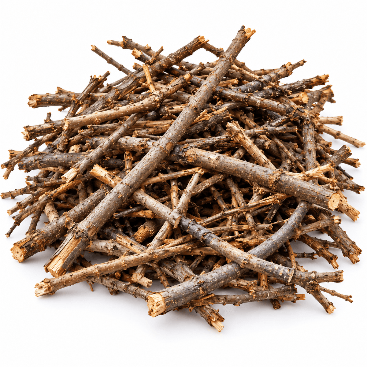Small branches cut into pieces